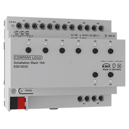 KNX Switching  actuator 8gang 16A 