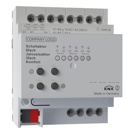 KNX Switching/Blind actuator 6/3gang