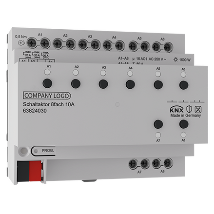 KNX Switching actuator 8gang 10A 