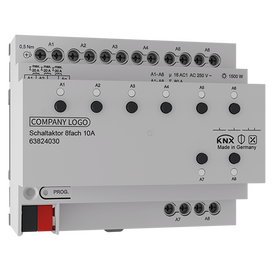KNX Switching actuator 8gang 10A 